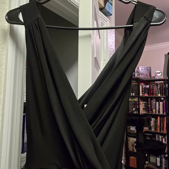 Eliza J Black and Pink Floral Maxi Dress - Picture 4 of 5